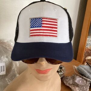 Patriotic American Flag Women's Trucker Hat
